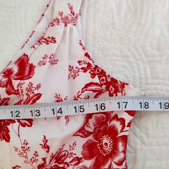Robbie Bee Summer Fit & Flare Cotton Lined Floral Dress/ Size 8 - Picture 11 of 13